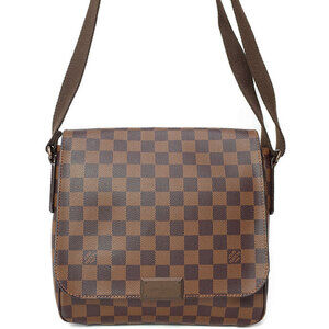 Louis Vuitton Damier Ebene Leather District NM Shoulder Bag Brown